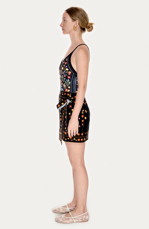 Jessie Zhao New York Swim Cover Up Skirt-night Imagination In Black