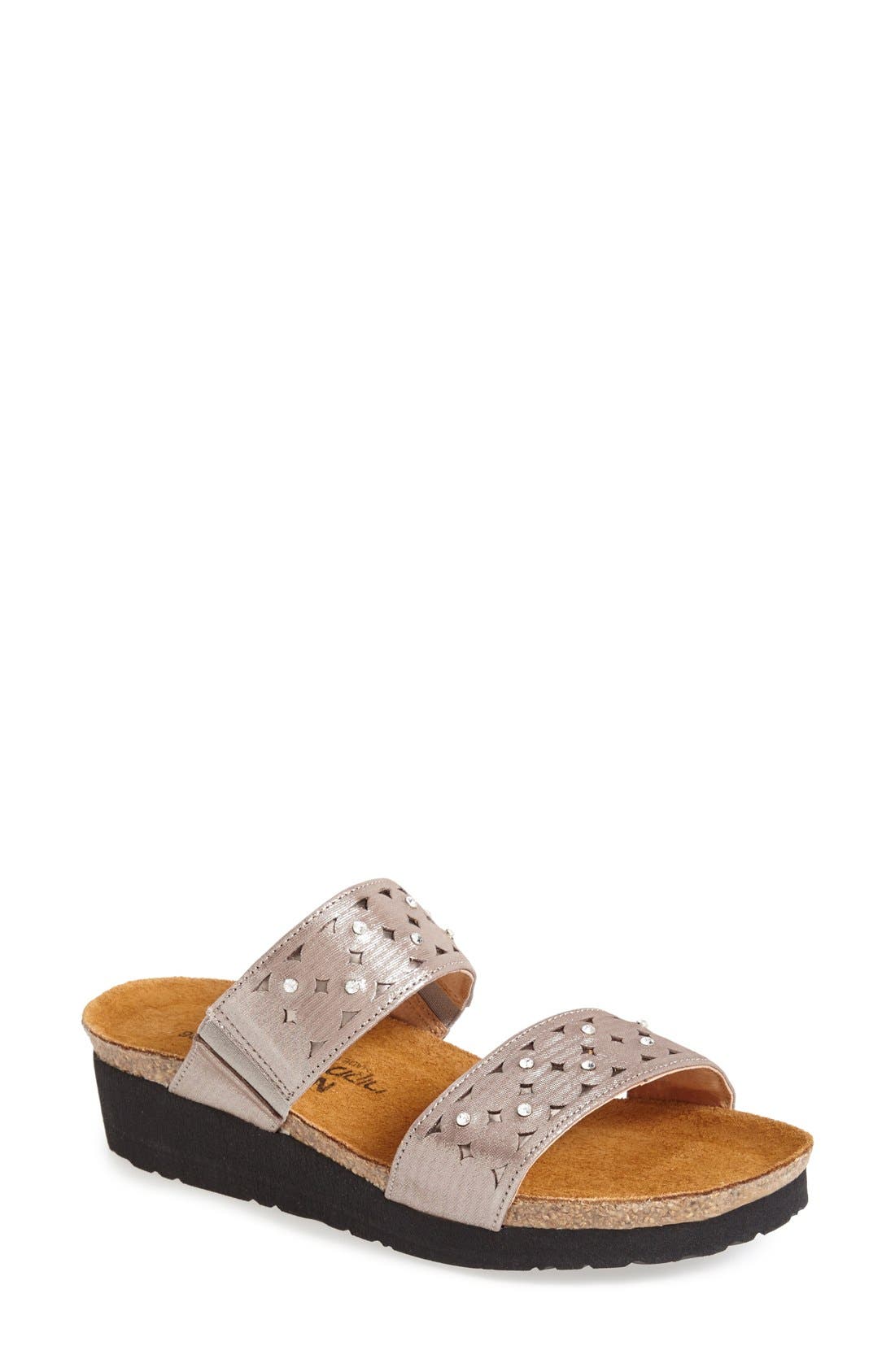 'Susan' Sandal, Main, color, SILVER