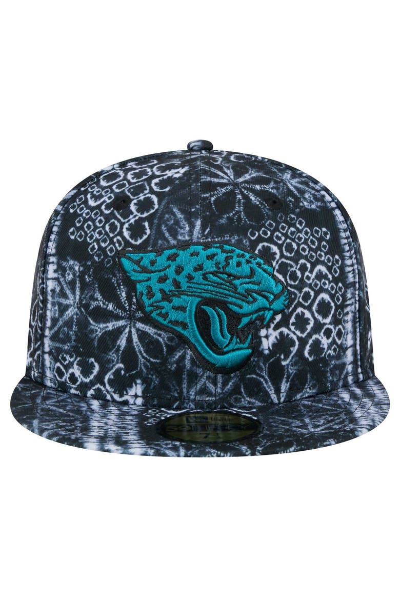 Men's New Era Black Jacksonville Jaguars Shibori 59FIFTY Fitted Hat, Alternate, color, Black