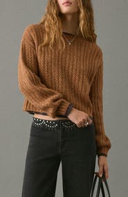 MANGO TEEN Chunky Crop Sweater