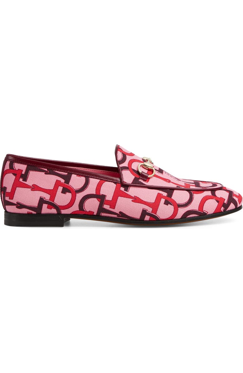 Gucci New Jordaan Horsebit Canvas Loafer, Alternate, color,