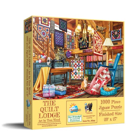 The Quilt Lodge 1000 piece Jigsaw Puzzle for Adults