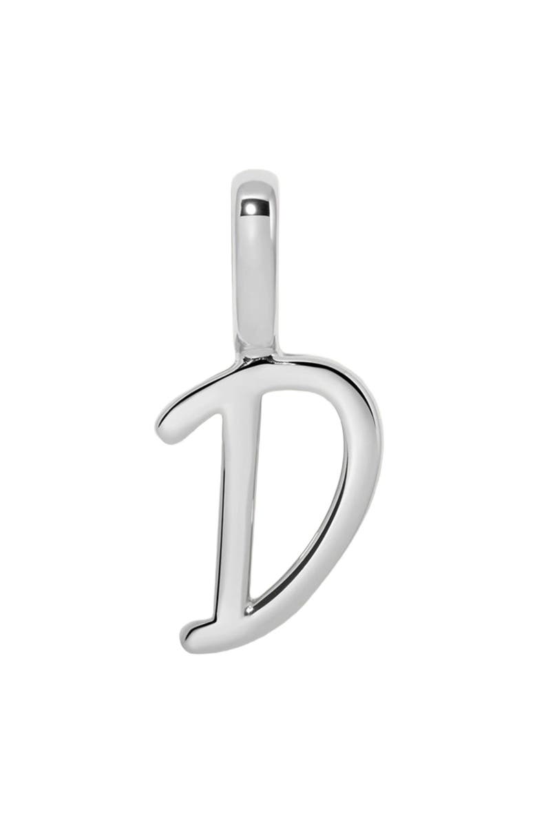 MADE BY MARY Script Initial Charm Silver, Main, color, Silver Initial D