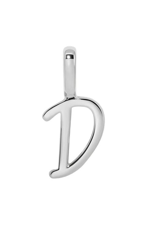 Script Initial Charm Silver