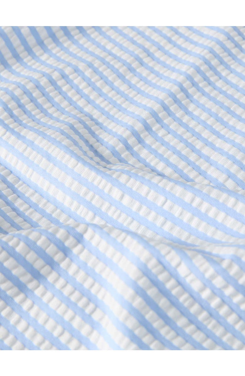 Kate Spade New York Tidal Stripe Triple Tie One Piece Swimsuit, Alternate, color, Diamond Blue