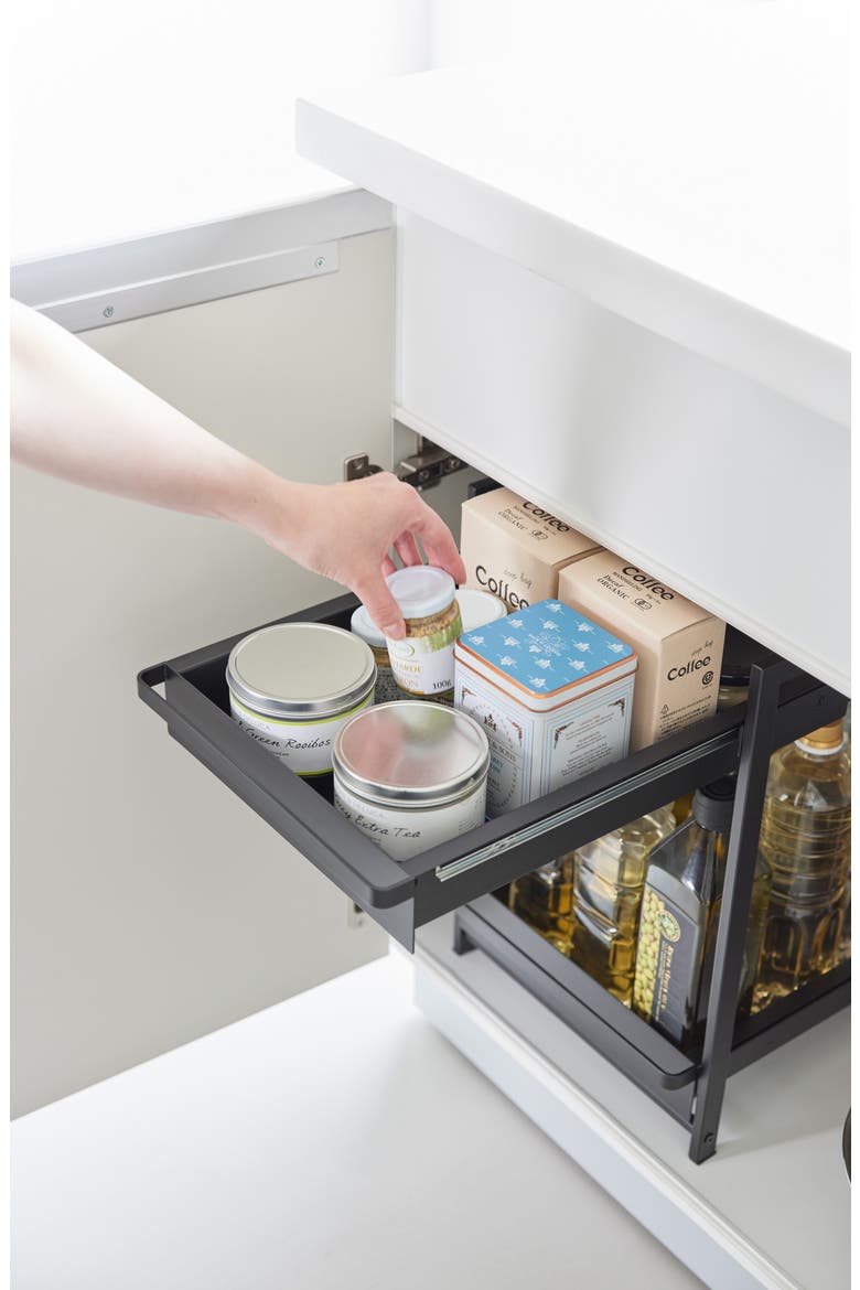 2-Tier Pull Out Shelf, Alternate, color, BLACK