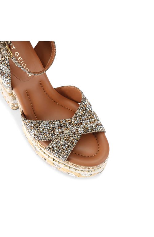 Kurt Geiger London Chelsea Platform Sandal In Brown