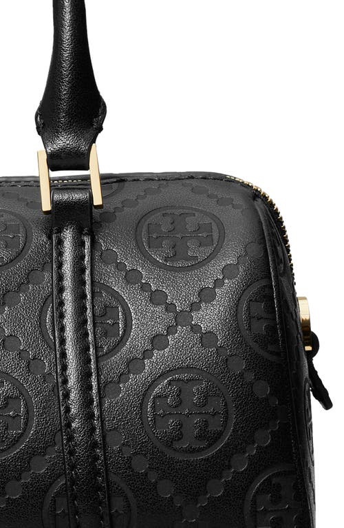 Tory Burch Mini T Monogram Leather Barrel Bag