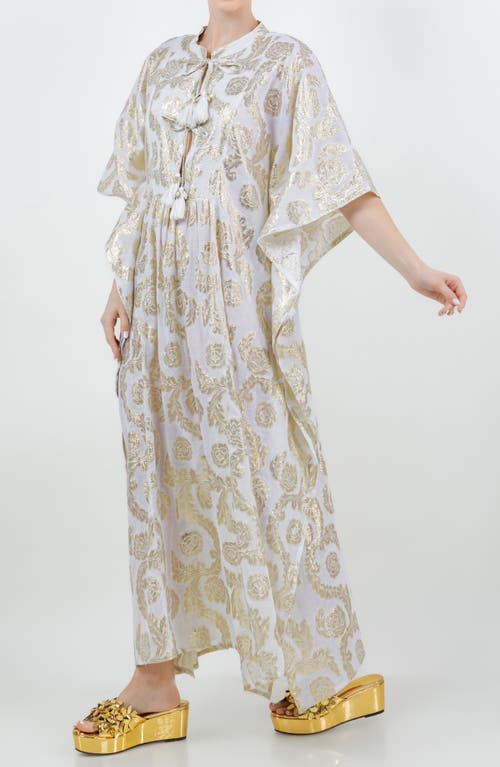 Meghan La Palm Springs Caftan Maxi Dress In Seashell Gold