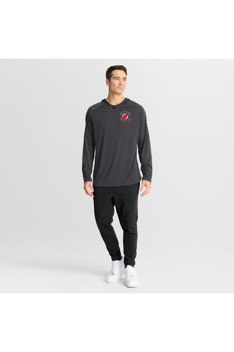 Men's Fanatics Charcoal New Jersey Devils Authentic Pro Rink Raglan Hoodie, Alternate, color, Charcoal