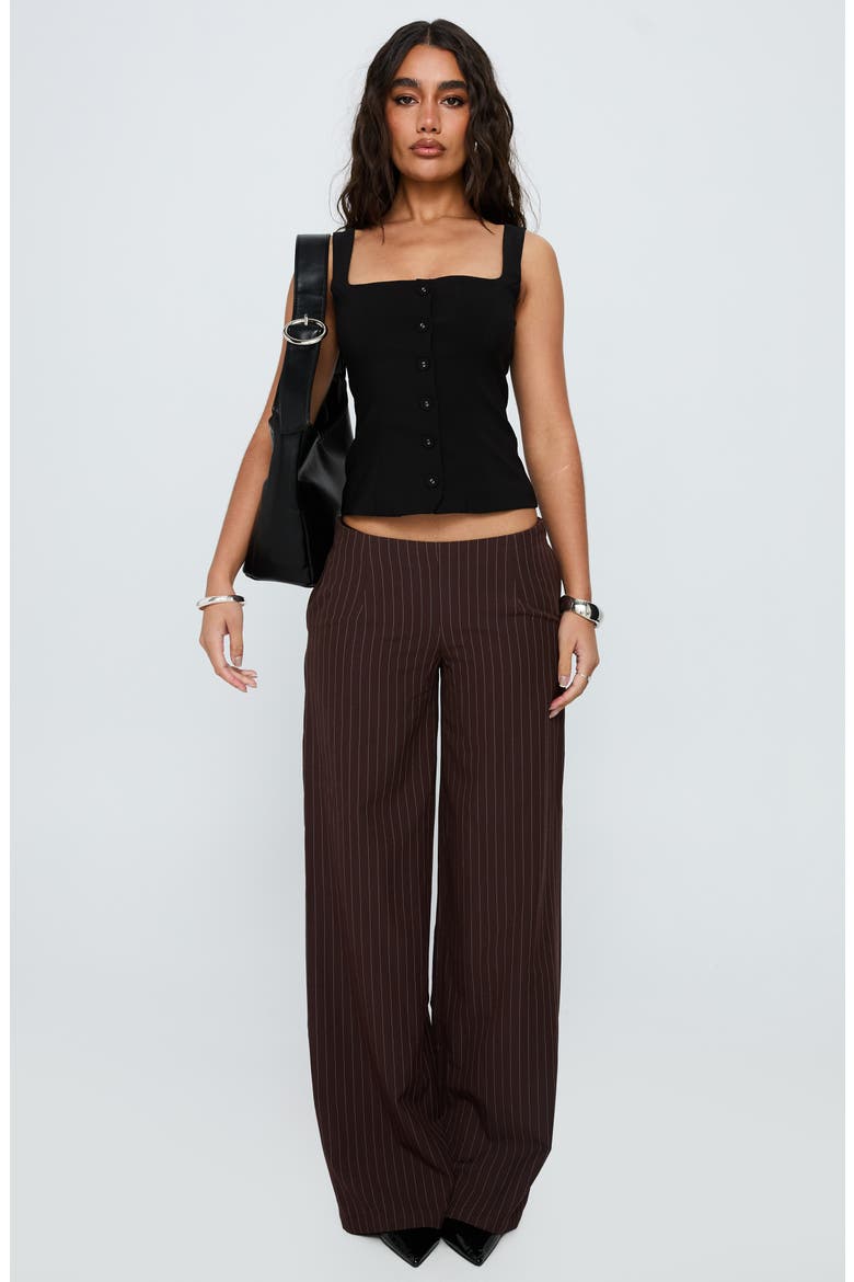 Zamie Square Neck Sleeveless Top, Alternate, color, BLACK