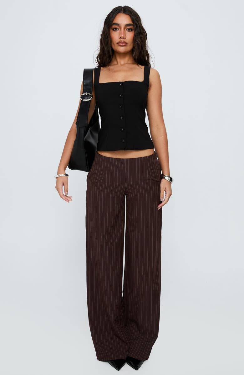 Princess Polly Zamie Square Neck Sleeveless Top, Alternate, color, Black