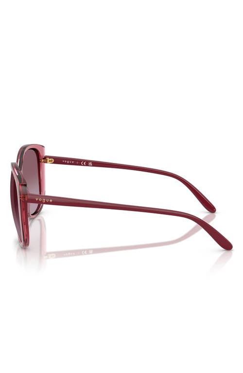 Vogue 55mm Polarized Gradient Butterfly Sunglasses