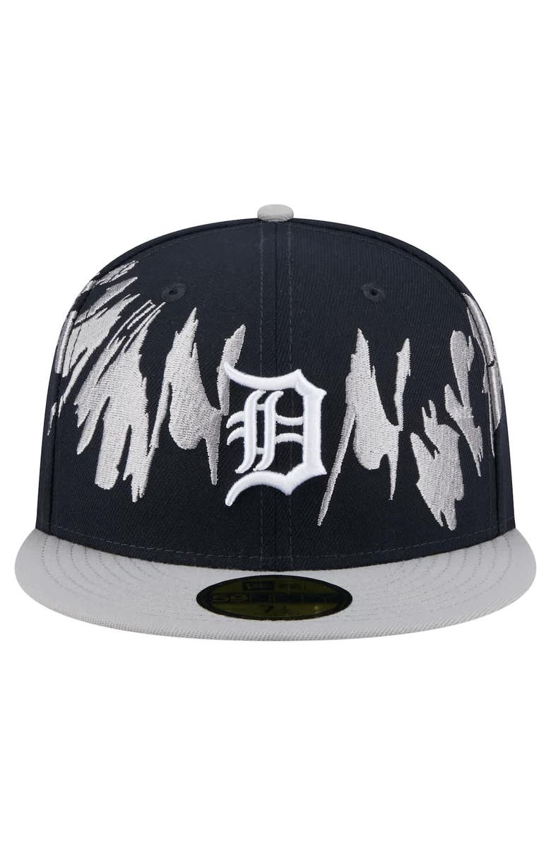 New Era Men's New Era Navy/Gray Detroit Tigers Retro Pattern 59FIFTY Fitted Hat, Alternate, color, Navy