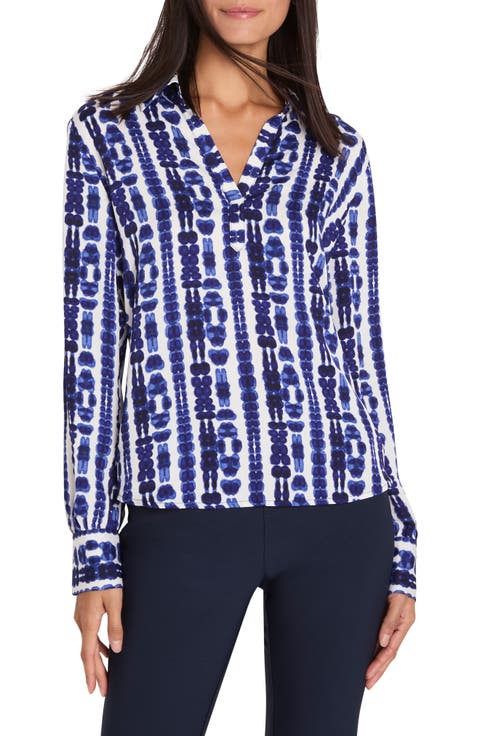 Shibori Stripe Pullover Top (Regular 
Petite)