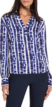 NIC+ZOE Shibori Stripe Pullover Top