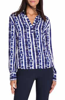 Shibori Stripe Pullover Top