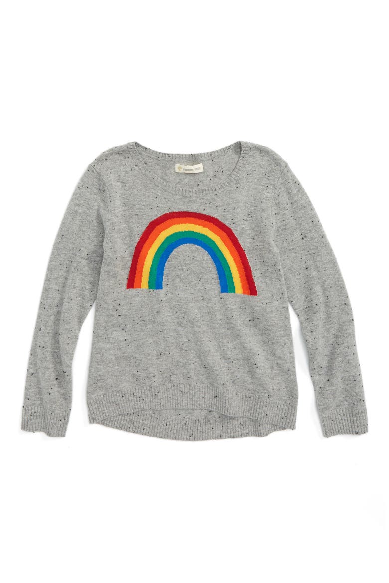 Icon Sweater, Main, color, GREY MEDIUM HEATHER RAINBOW