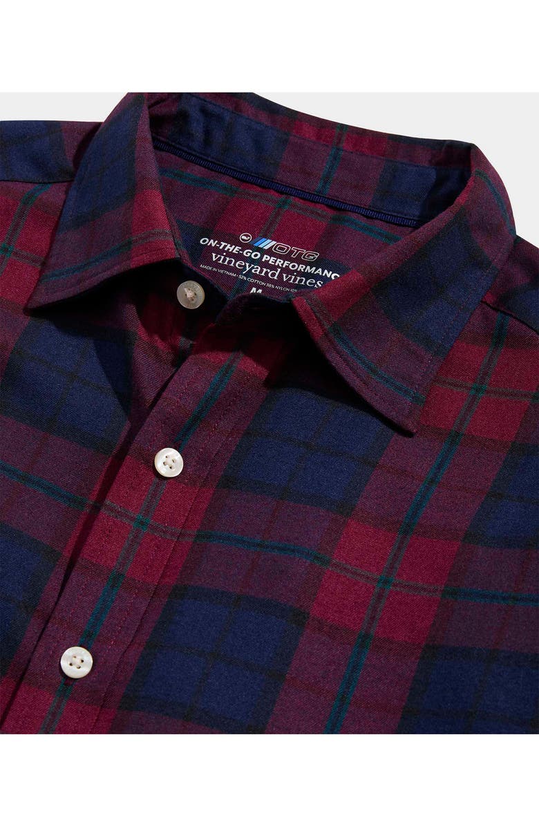 vineyard vines Plaid Brushed Twill Button-Up Shirt, Alternate, color, Crimson Plaid