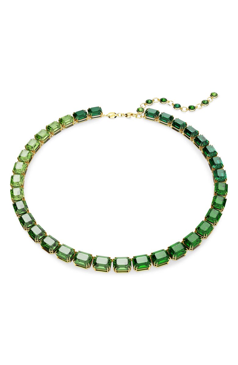 Swarovski Millenia Crystal Collar Necklace, Main, color, Green