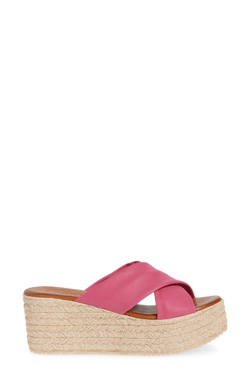 Cordani Bella Espadrille Wedge Sandal In Fuschia Leather