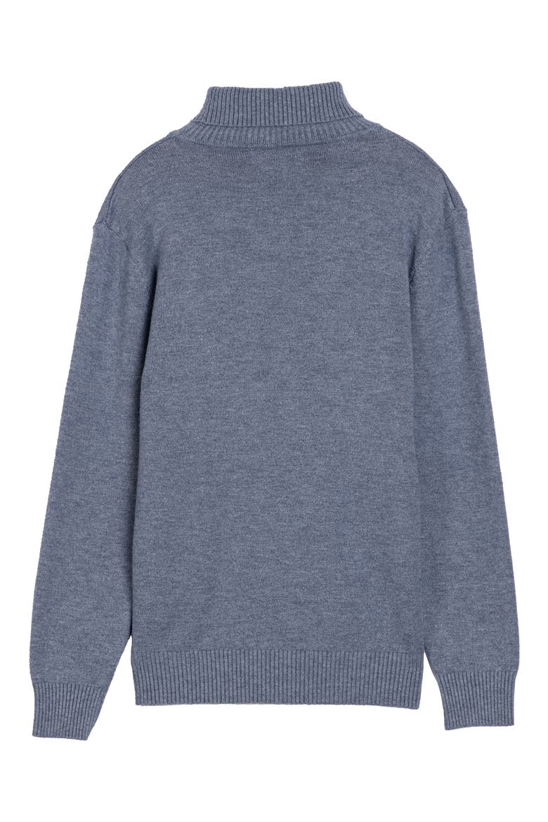 Basic Turtleneck Sweater, Alternate, color, HEATHER SLATE