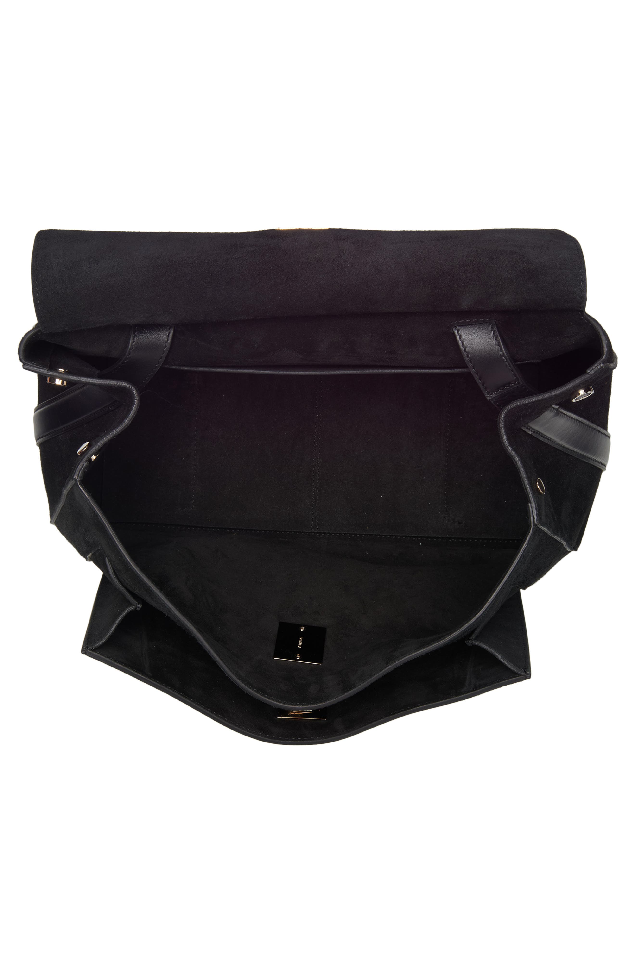 TOM FORD Medium Suede Besace Shoulder Bag, Alternate, color, Black