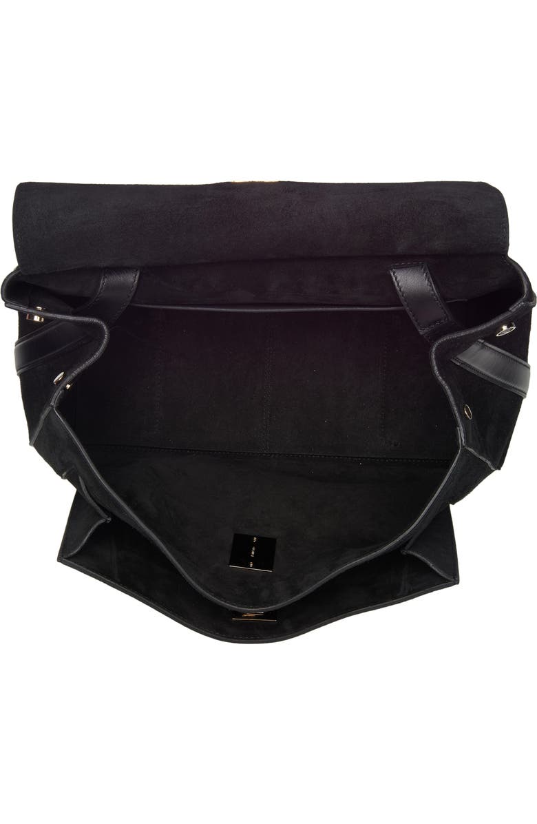 TOM FORD Medium Suede Besace Shoulder Bag, Alternate, color, Black