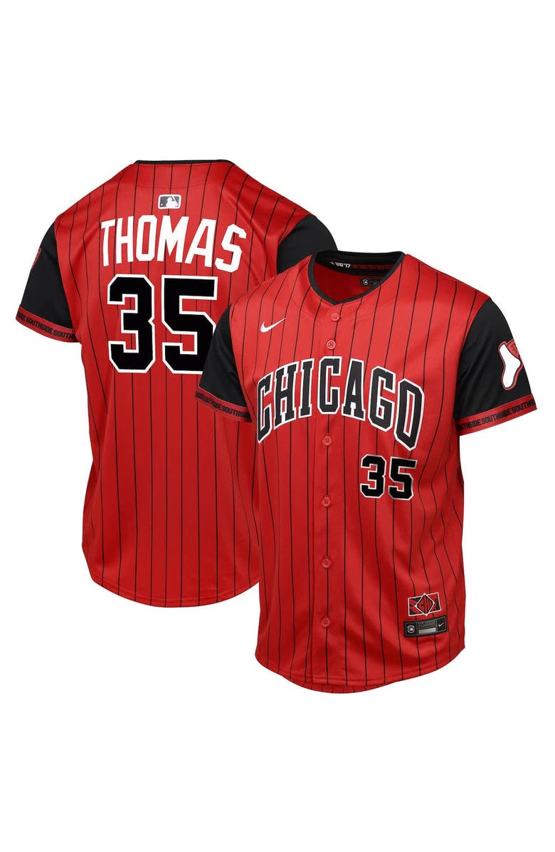 Outerstuff Youth Frank Thomas Red/Black Chicago White Sox 2025 City Connect Limited Player Jersey, Alternate, color, Red
