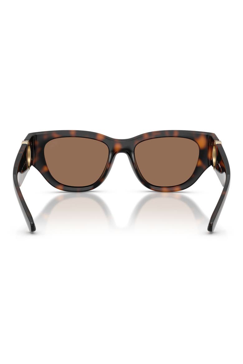 52mm Cat Eye Sunglasses, Alternate, color, DARK HAVANA / DARK BROWN