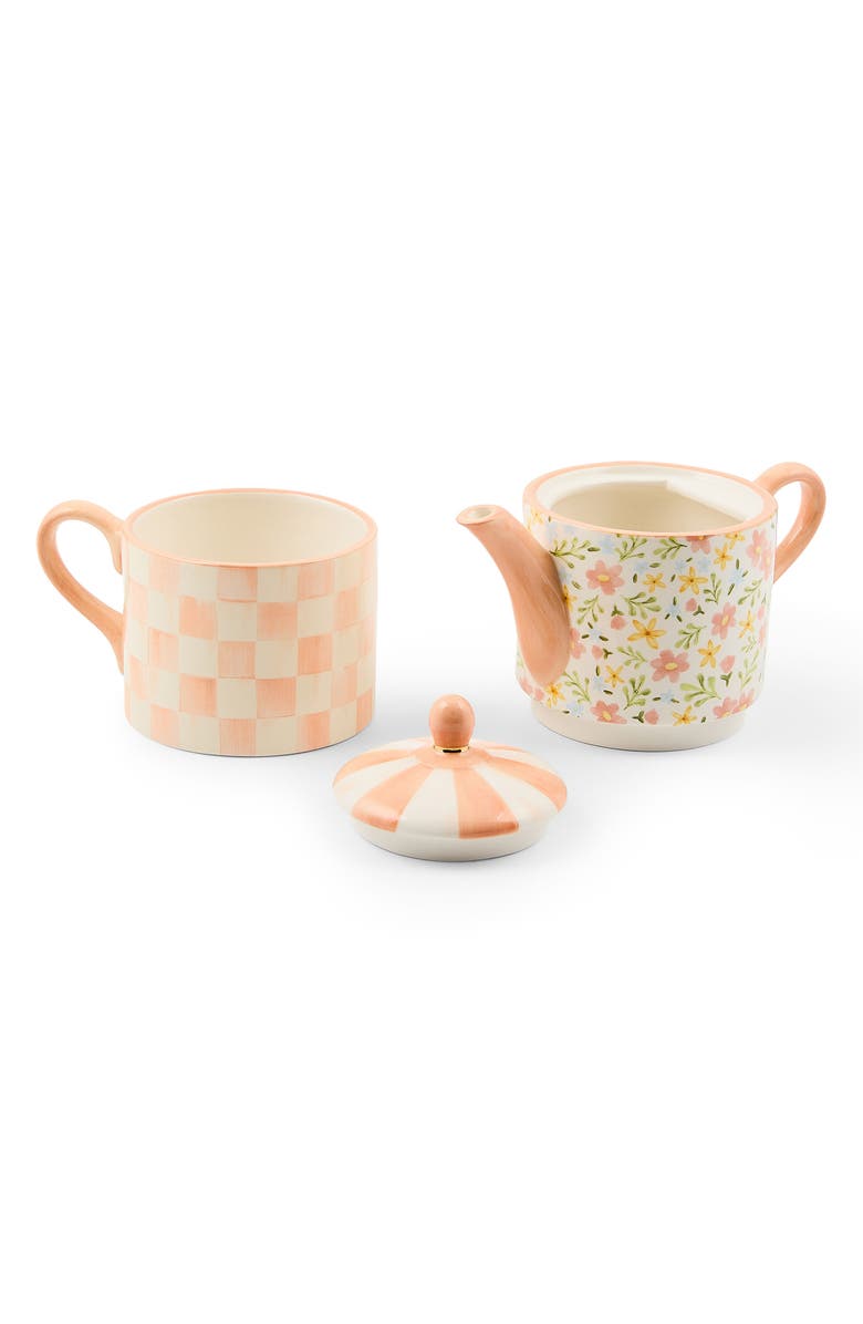 MACKENZIE CHILDS Posie Patch Tea for Me Set, Alternate, color, Peach