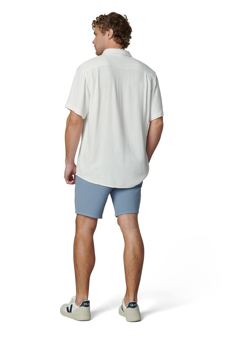 Scott Short Sleeve Linen Blend Button-Up Shirt, Alternate, color, WHITE DOBBY