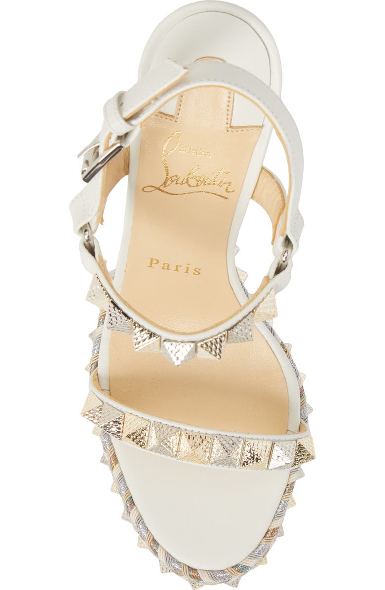 Christian Louboutin Pyraclou Wedge Sandal, Alternate, color,