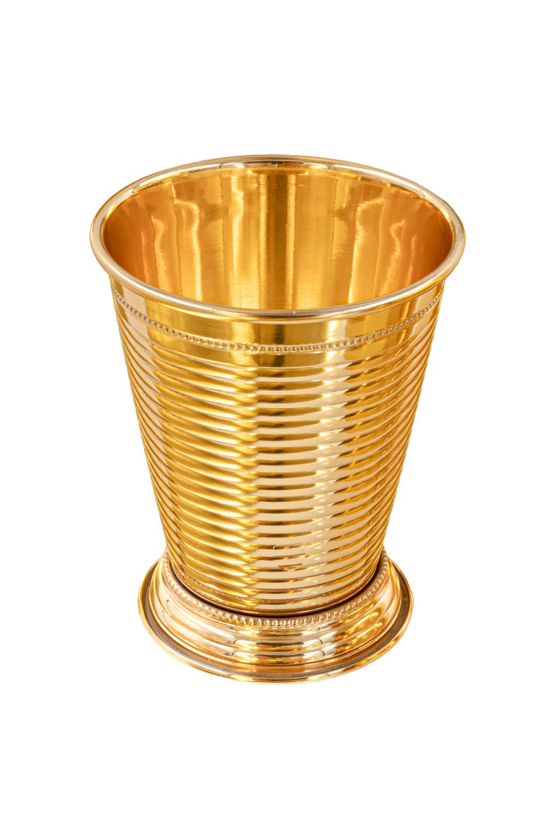 Prince of Scots Fluted 24K Gold Plate Julep, Alternate, color, Gold