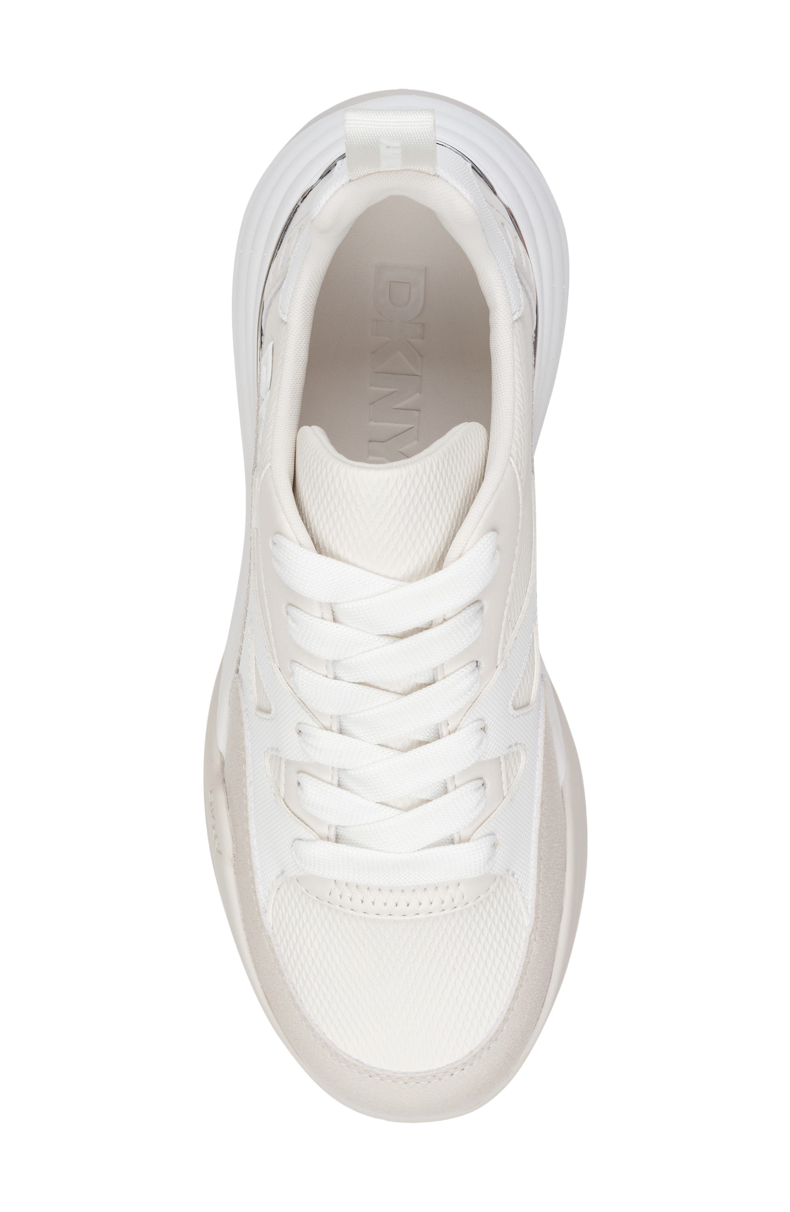 DKNY Zanira Low Top Sneaker, Alternate, color, Soft White/ White