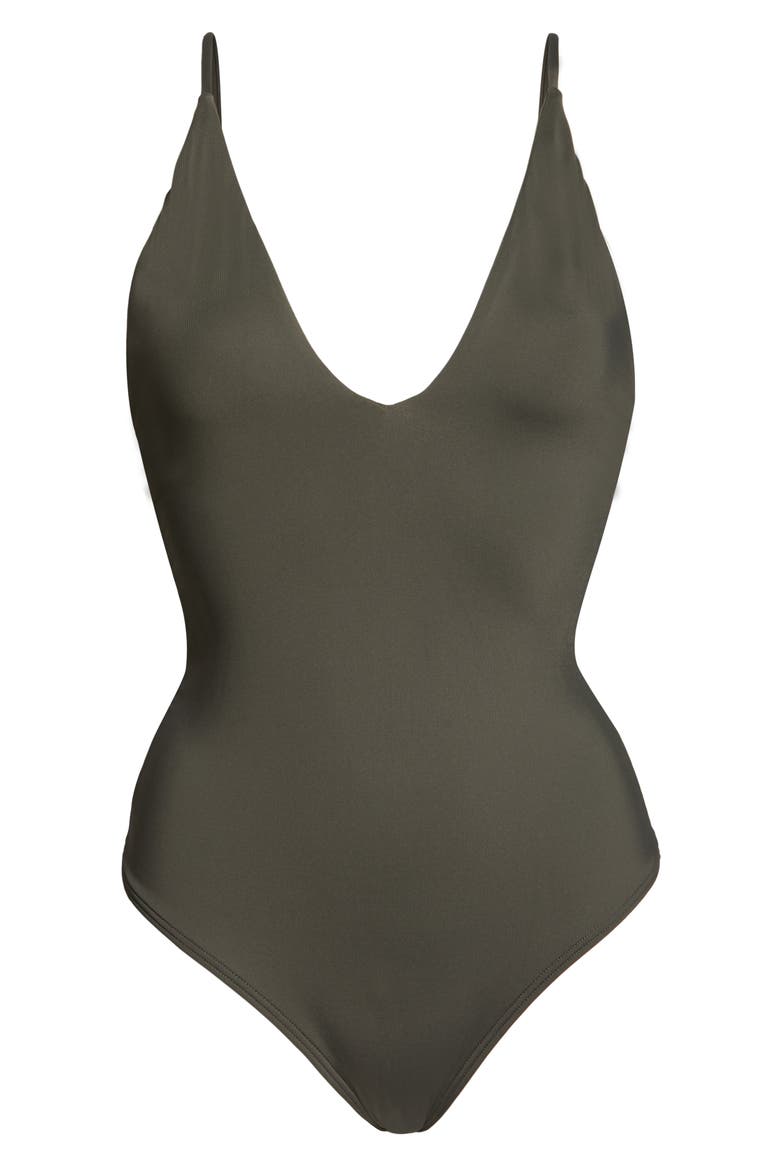 Salt Water One-Piece Swimsuit, Alternate, color, OLIVE