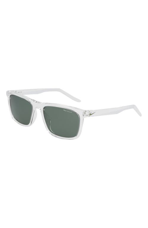 Nike Embar 56mm Polarized Square Sunglasses In Green