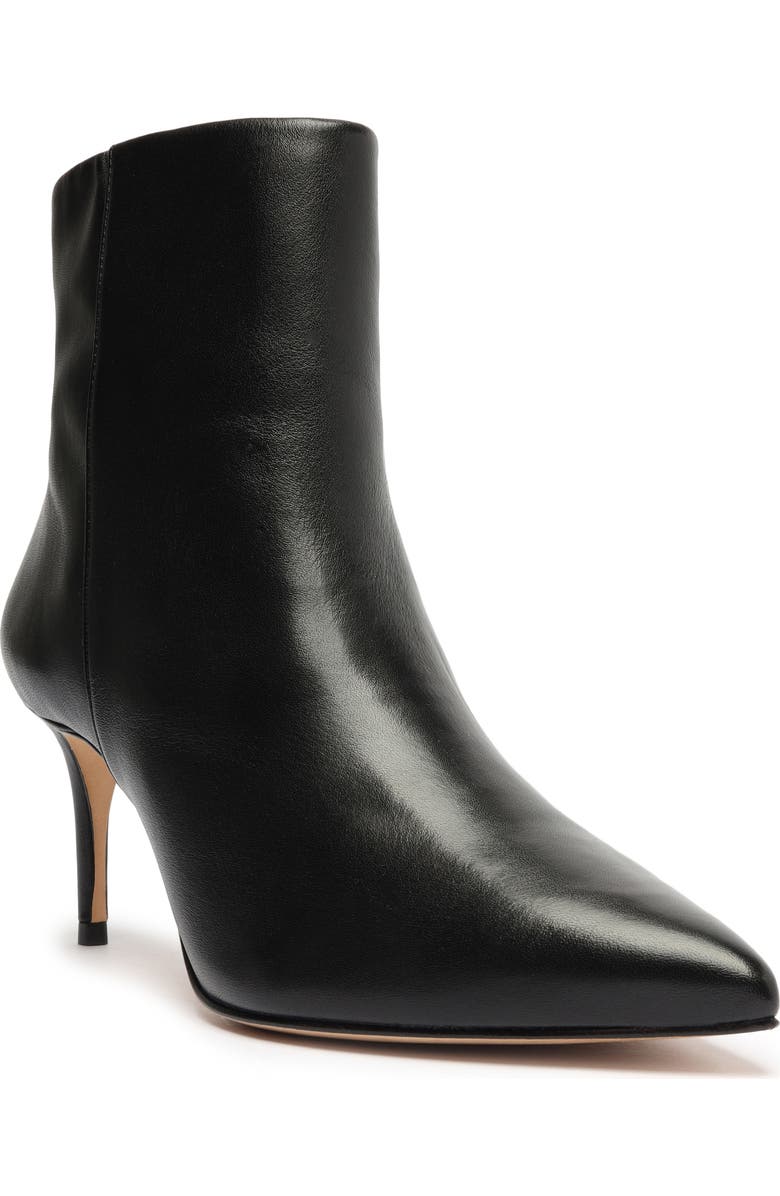Schutz Mikki Mid Pointed Toe Bootie, Main, color, Black