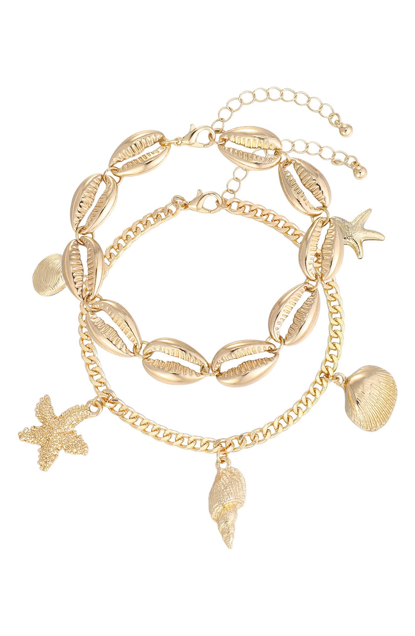 Adornia Shell Charm Anklet