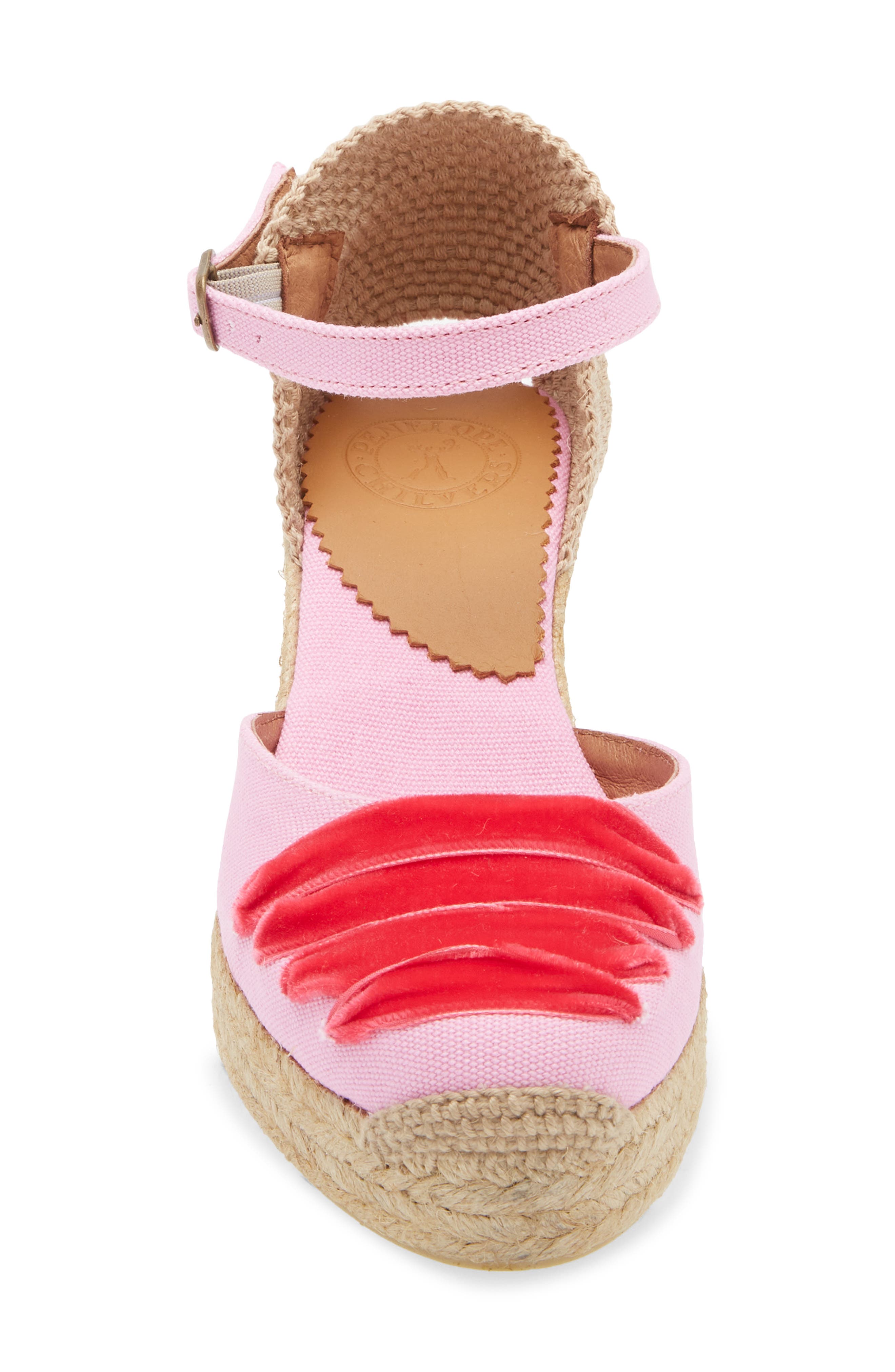 Penelope Chilvers Dali Ankle Strap Espadrille, Alternate, color, Pink/ Peony