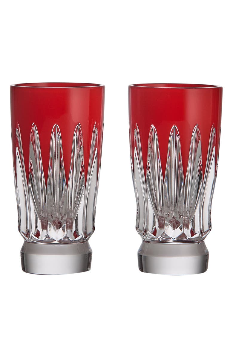 Waterford New Year Firework Set of 2 Shot Glasses, Main, color, Red