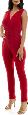 Nina Leonard Sleeveless Jumpsuit