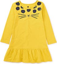 Tea Collection Ruffle Hem Graphic Dress