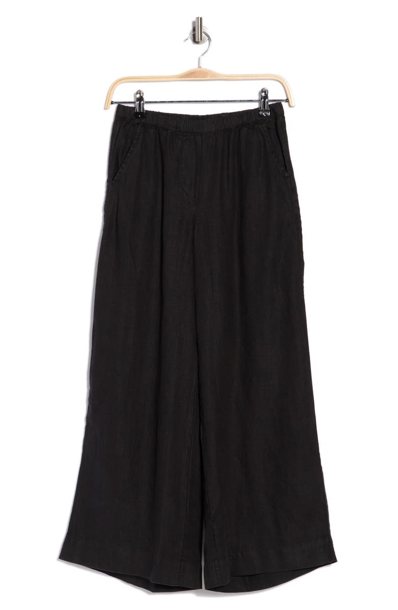 Frank & Eileen Cotton Wide Leg Pants, Main, color, Black