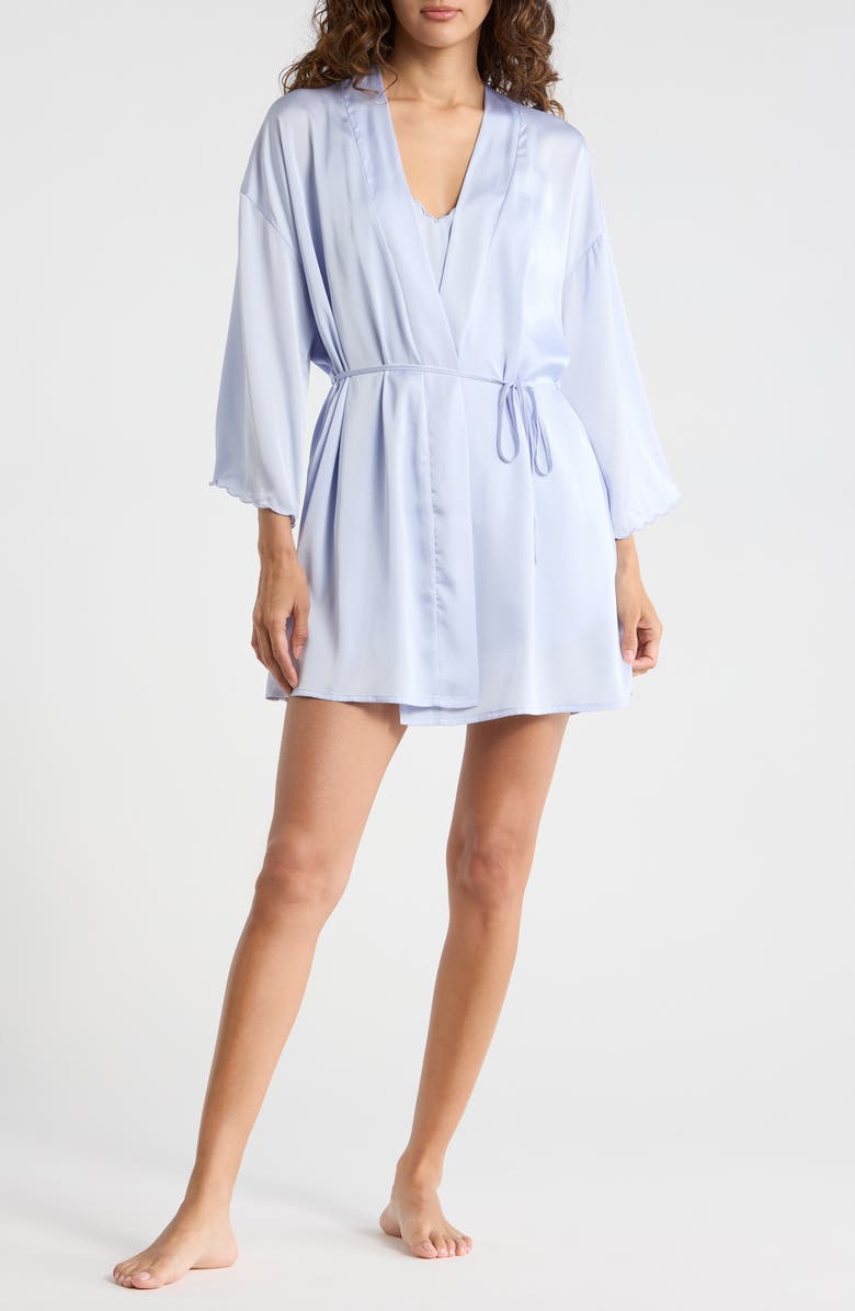 Danskin 3-Piece Short Pajamas & Robe Set, Main, color, Blue Lotus