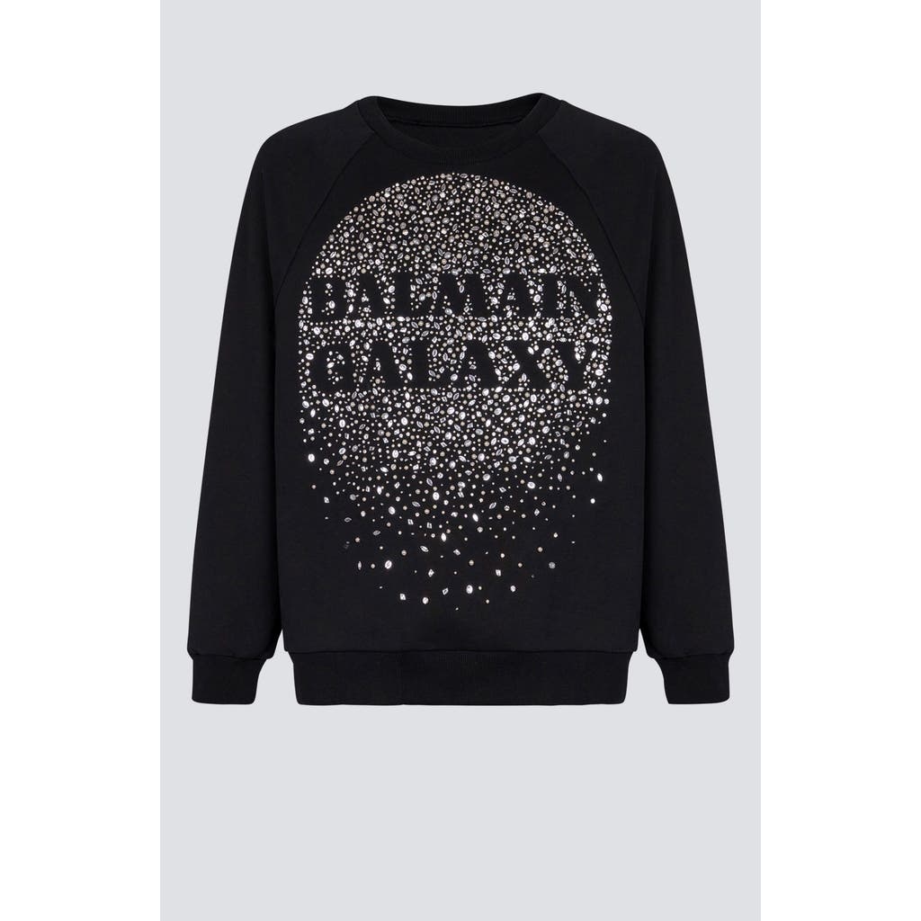 Shop Balmain Galaxy Embroidered Sweatshirt