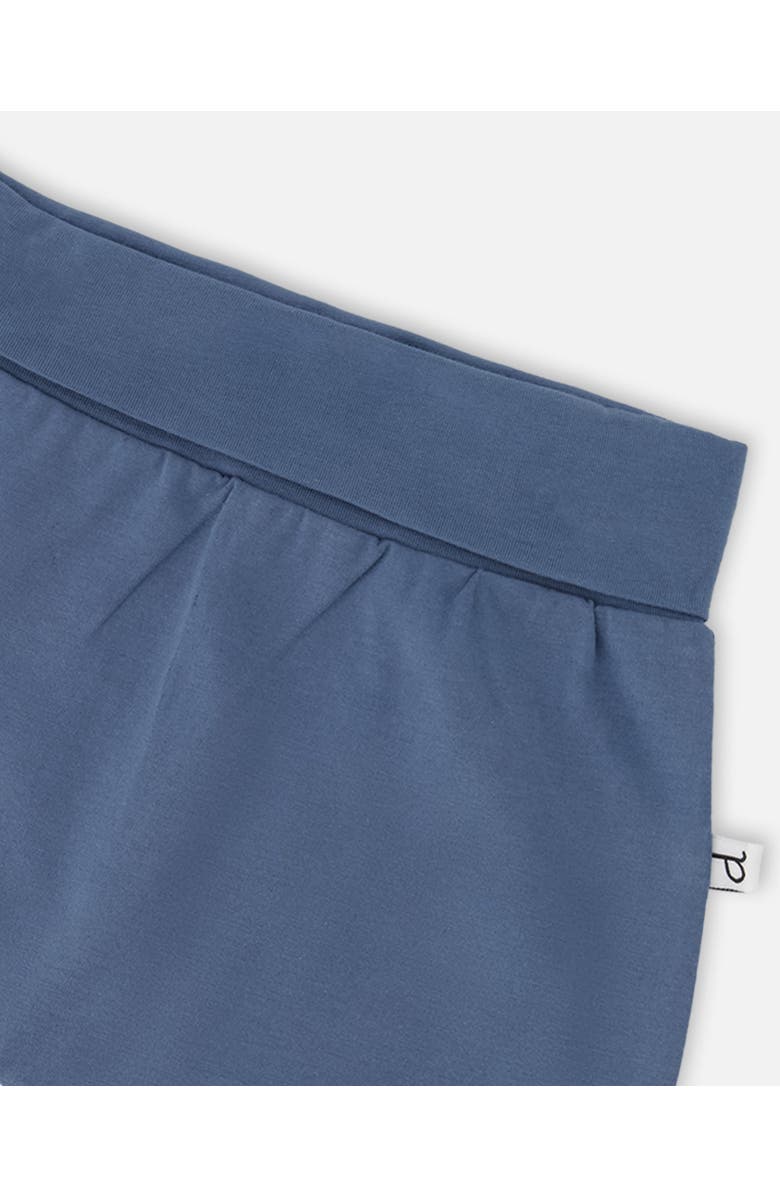 Deux par Deux Organic Cotton Jersey Evolutive Turtle Drift Pants, Alternate, color, Medium Blue