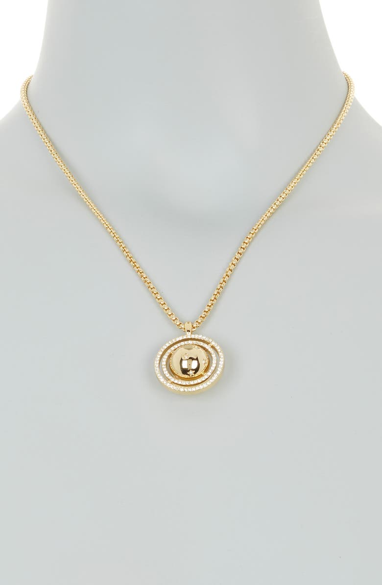 Covet Orbital Pendant Necklace, Alternate, color, Gold