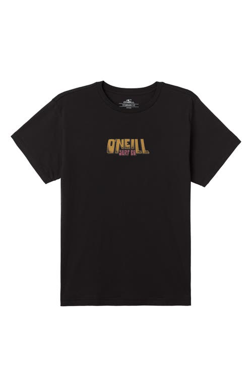 O'neill Kids' Chillin' Bones Cotton Graphic T-shirt In Black