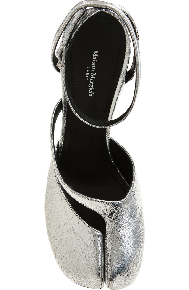 Maison Margiela Tabi Metallic Ankle Strap Pump, Alternate, color, Metallic Silver